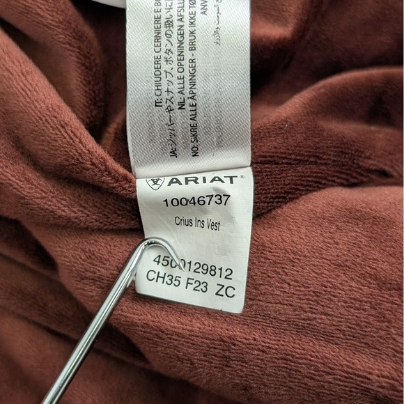 Ariat Crius Insulated Vest Men's Size 2XL Brown Utility Outdoors Cowboy Western - Picture 10 of 13